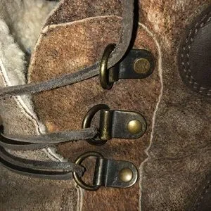 Moncler boots: chocolate leather and fur interior Moncler | Shoes | Moncler Boots Chocolate Leather And Fur  main image 3